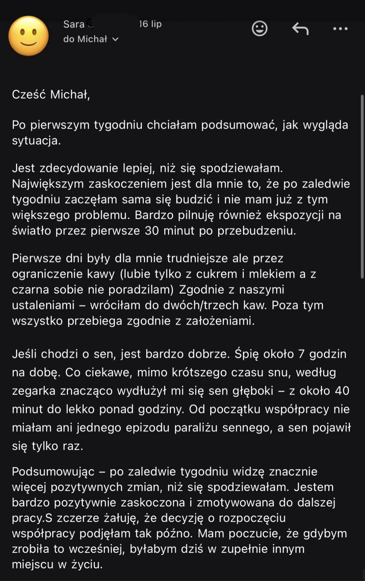 Opinia: Poprawa snu, likwidacja paraliżu sennego