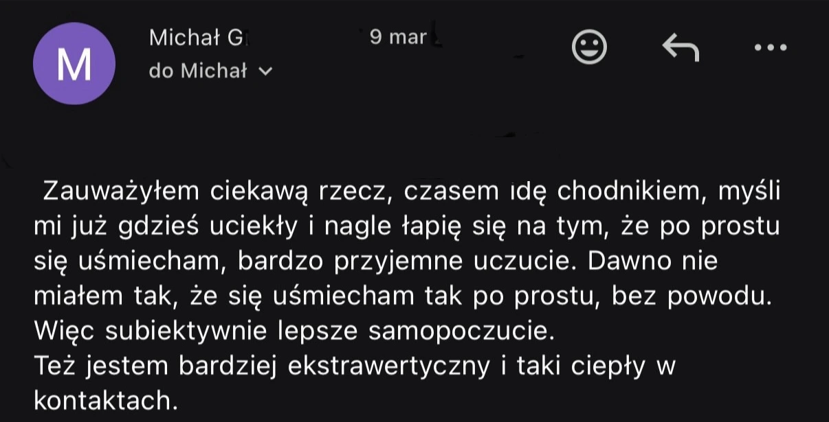 Opinia: Wzrost energii, ekstrawertyzm i świetne samopoczucie